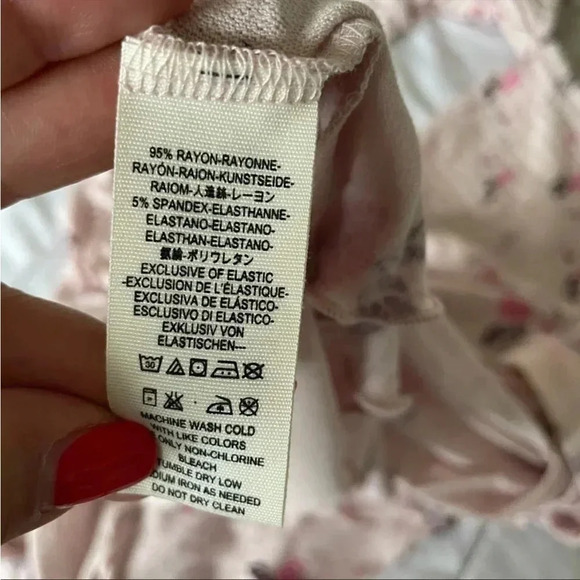 Free People pink floral off the shoulder tunic - Picture 9 of 9